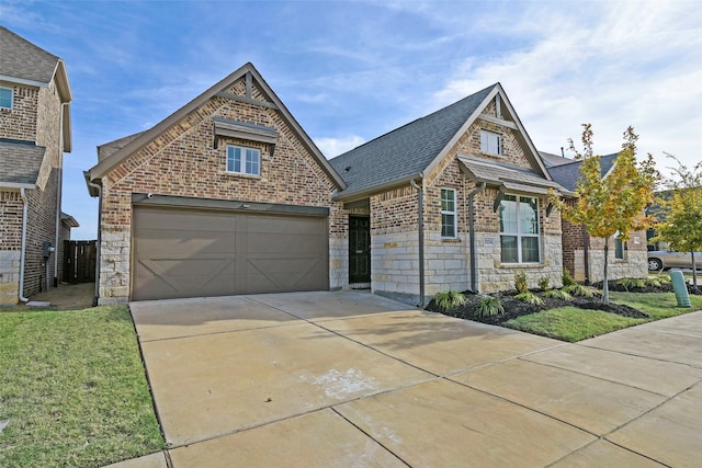 view of front of home featuring a front lawn