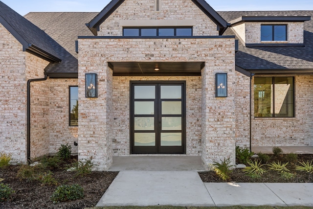 entrance to property with french doors