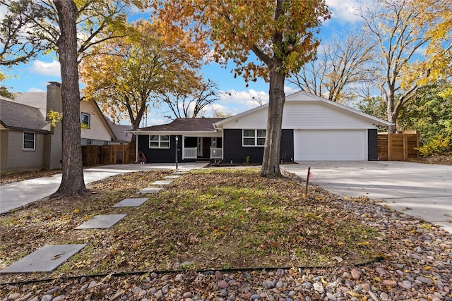 view of front facade with a garage