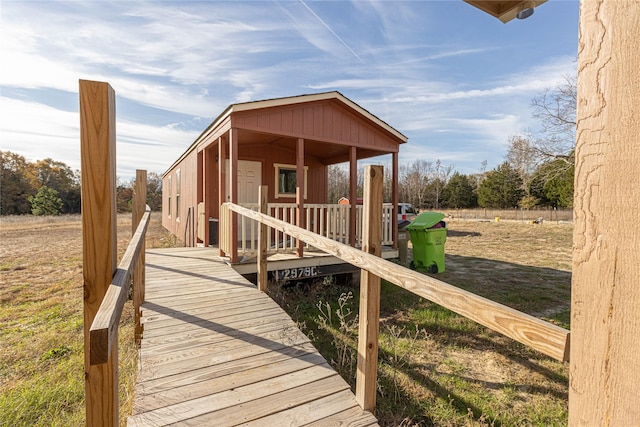 view of dock area