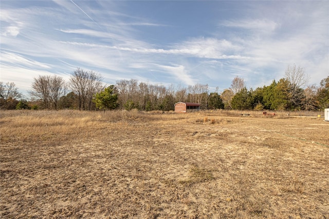 view of yard featuring a rural view