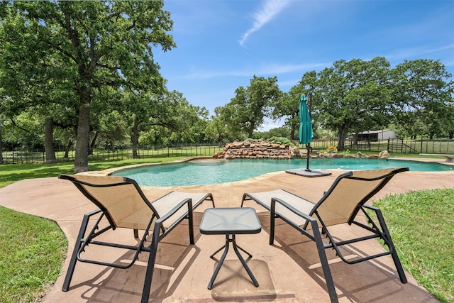 view of pool with a patio