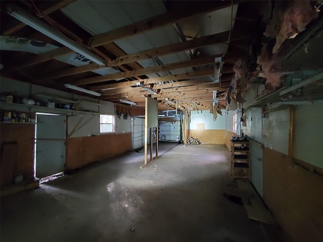 view of basement