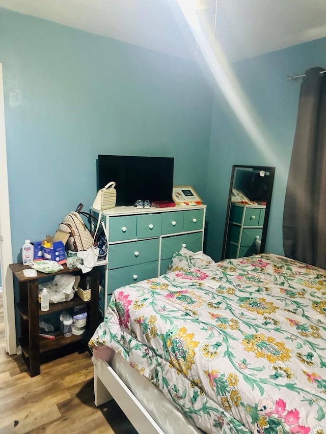 bedroom featuring light hardwood / wood-style floors