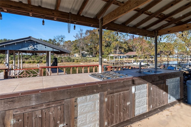 view of patio / terrace featuring a gazebo