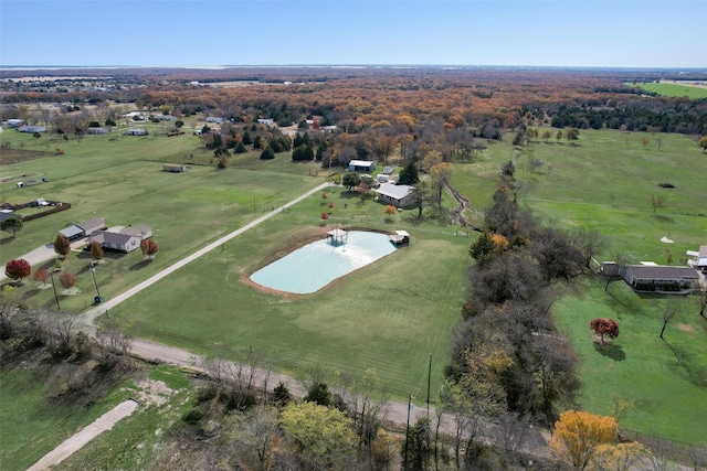 bird's eye view featuring a rural view