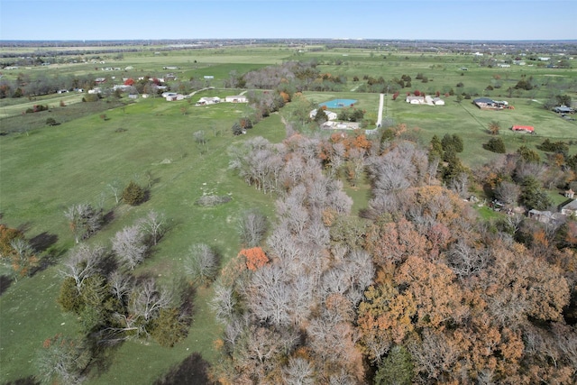 bird's eye view with a rural view