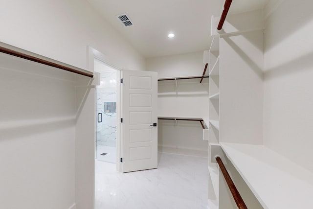 view of walk in closet