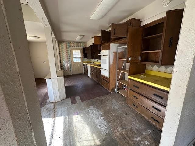 kitchen with white oven