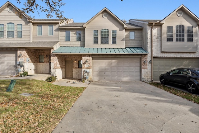 view of property featuring a garage