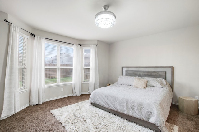 bedroom with carpet floors