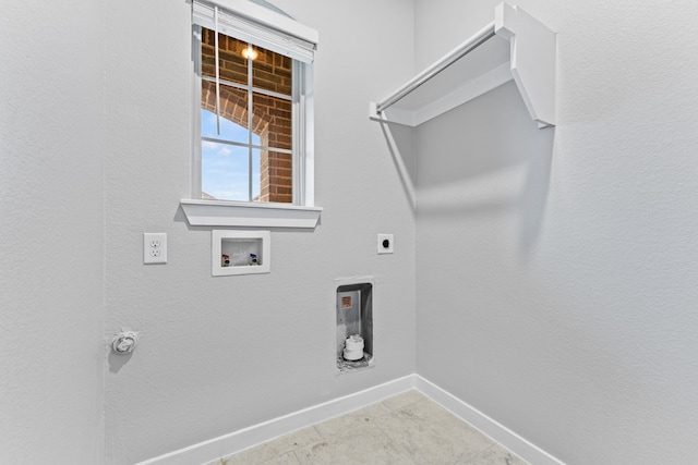 washroom featuring washer hookup and hookup for an electric dryer