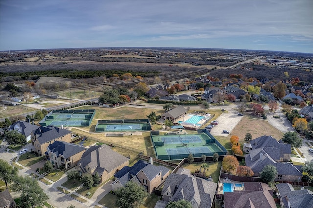 aerial view featuring a residential view