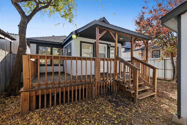 view of wooden deck