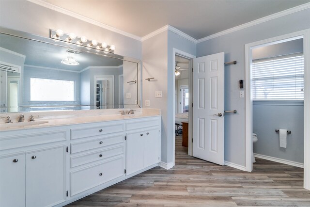 walk in closet featuring light hardwood / wood-style flooring and sink