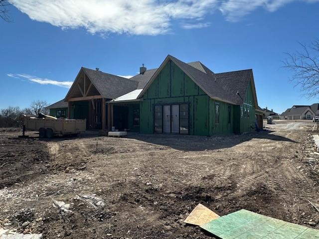 exterior space with board and batten siding