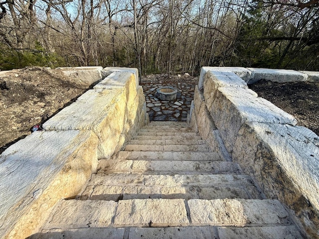 325 Ryker Ln, Gunter, TX 75058 - stairway with a view of trees