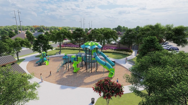 view of community jungle gym