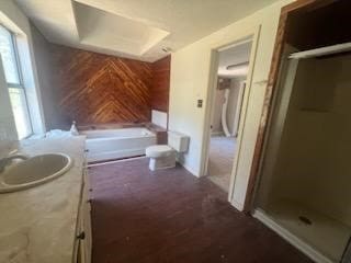 bathroom with plus walk in shower and sink