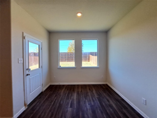 entryway featuring dark hardwood / wood-style floors