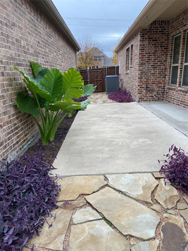 view of patio featuring central AC