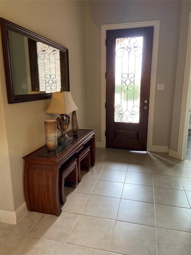 view of tiled entryway