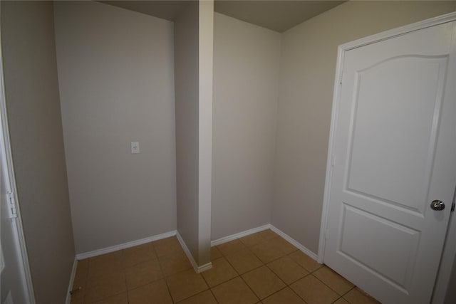 interior space with light tile patterned floors