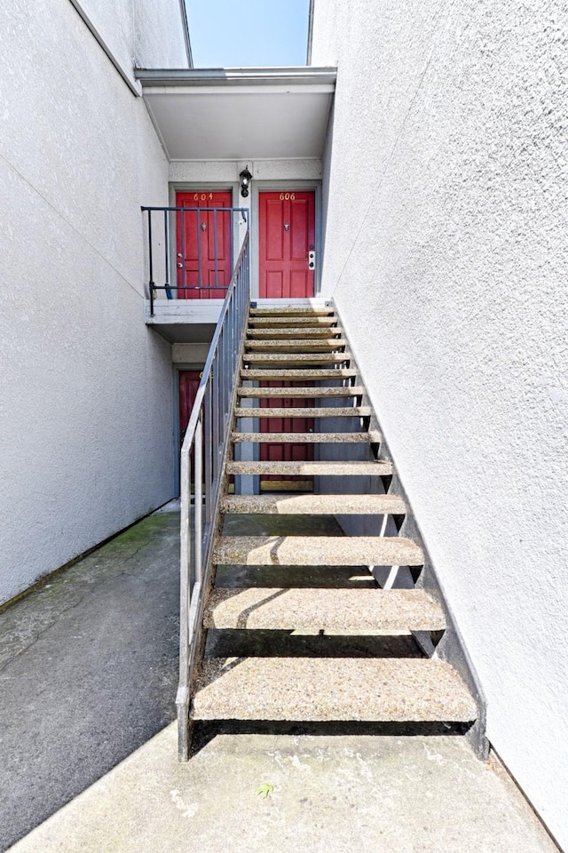 view of stairway