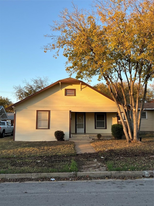 view of front of home with a porch