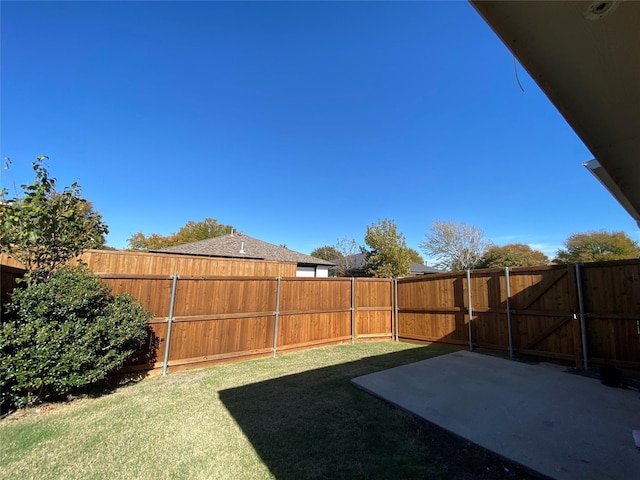 view of yard featuring a patio