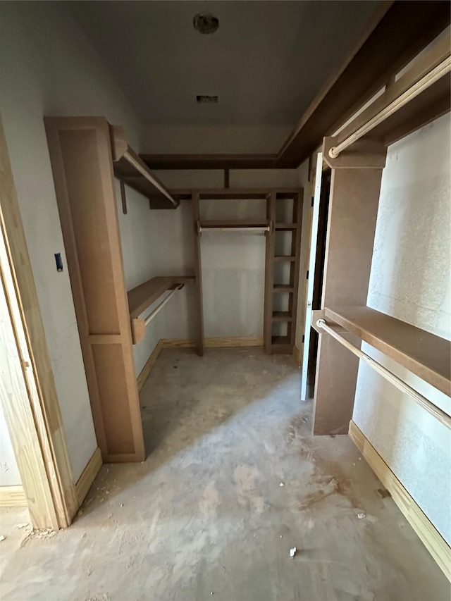 view of walk in closet