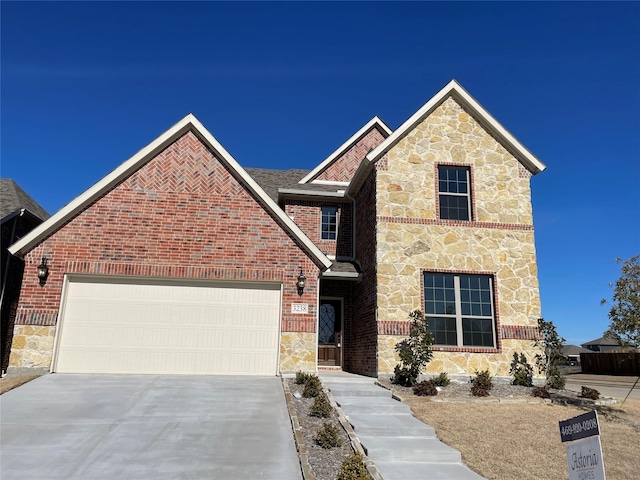 view of front of house featuring a garage