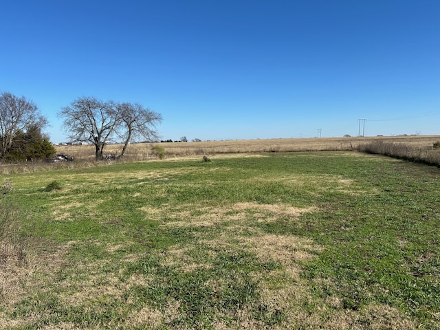 view of yard featuring a rural view