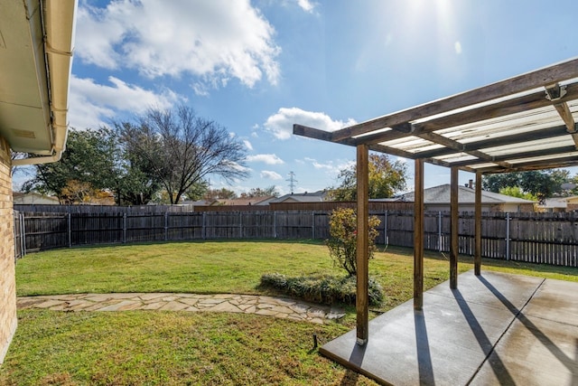 view of yard with a patio