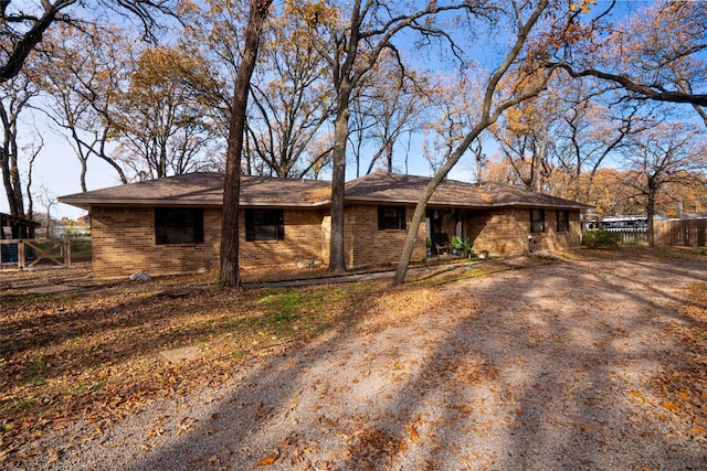 view of ranch-style house