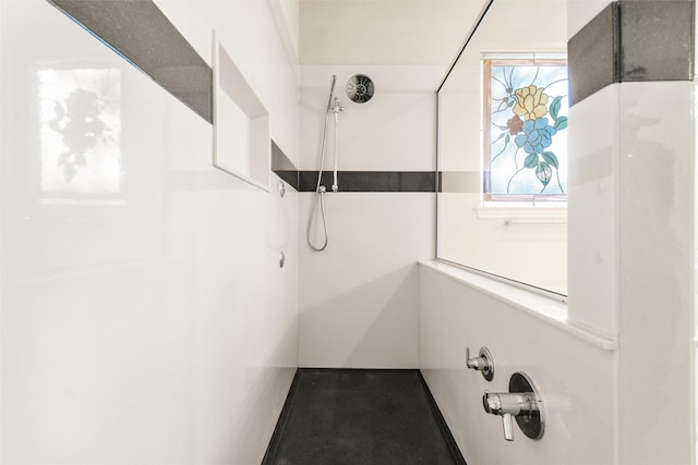 bathroom with walk in shower