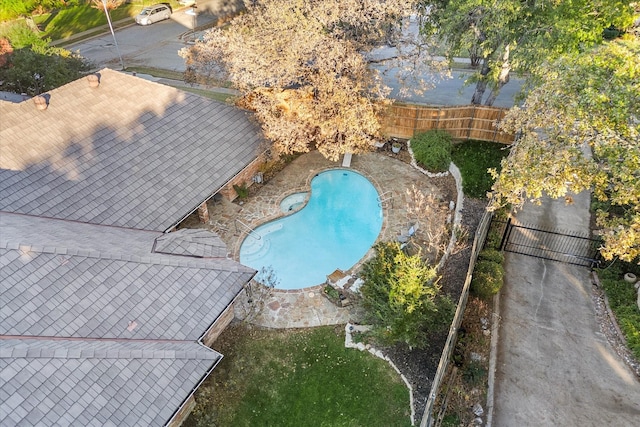 view of pool featuring a patio