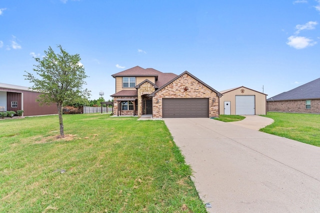 view of front of house with a front yard