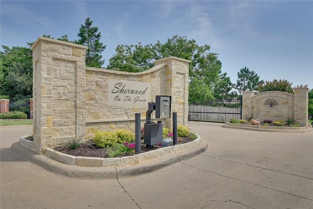 view of community sign