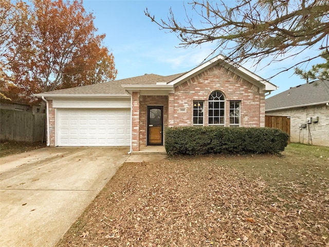 ranch-style home with a garage