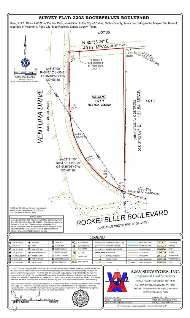 2203 Rockefeller Blvd, Dallas TX, 75203 land for sale