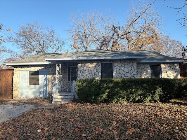 view of front of home