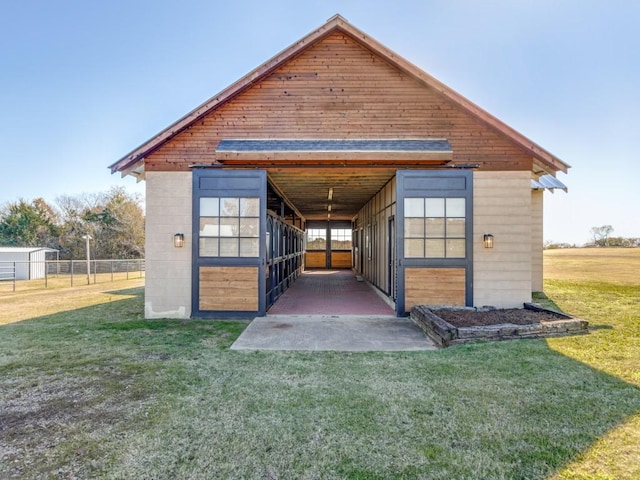 view of horse barn