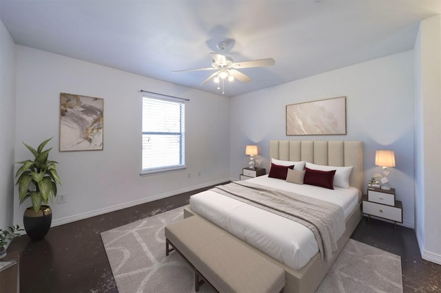 bedroom with ceiling fan