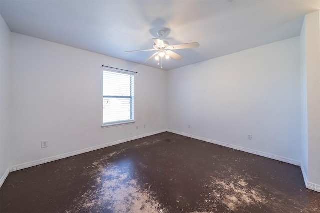 empty room with ceiling fan