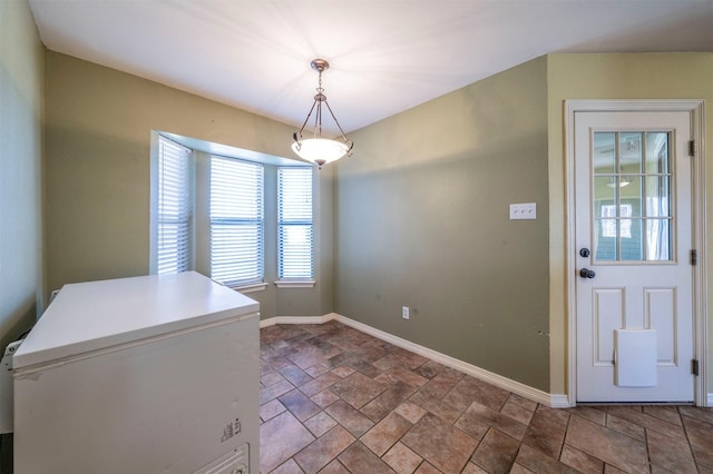 view of unfurnished dining area