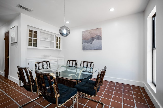 view of tiled dining room