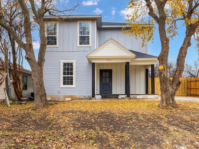 view of front facade with covered porch