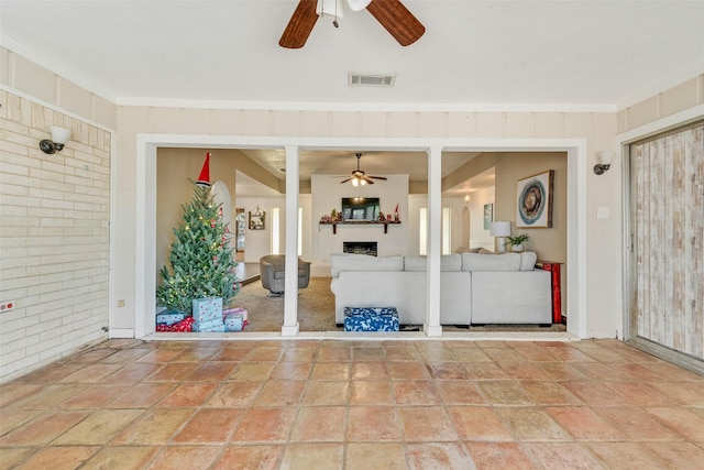 view of patio / terrace with ceiling fan