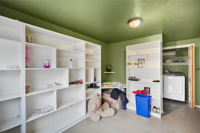 interior space with washer / dryer